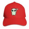 Cute green alien Baseball Cap Cotton Twill Breathable Contrast Two Tone Brim Snapback Flat Bill