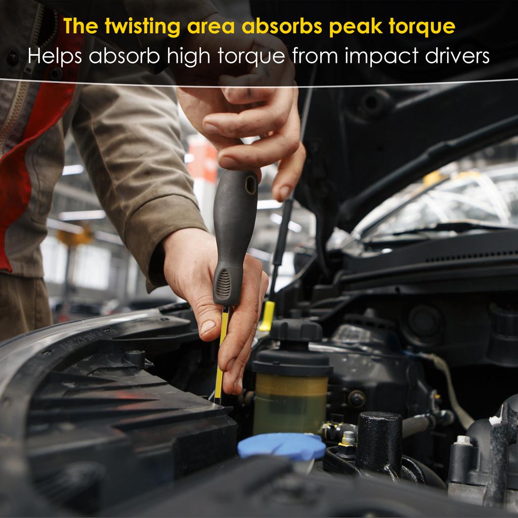 12Pcs Screwdriver Bit Set Magnetic Long Torx Bit Set with 1/4 Inches Hex Shank for Electric and Manual Screwdriver