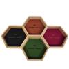 Hexagonal Solid Wood Dice Tray - Practical Board Game Accessory