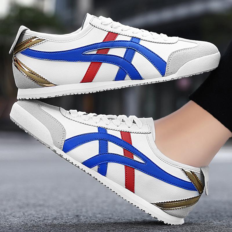 Classic Tiger Couple Forrest Gump Shoes Spring and Autumn Flat-bottomed Sports and Leisure Shoes Tide Lazy One Pedal Little White Shoes Board Shoes Me
