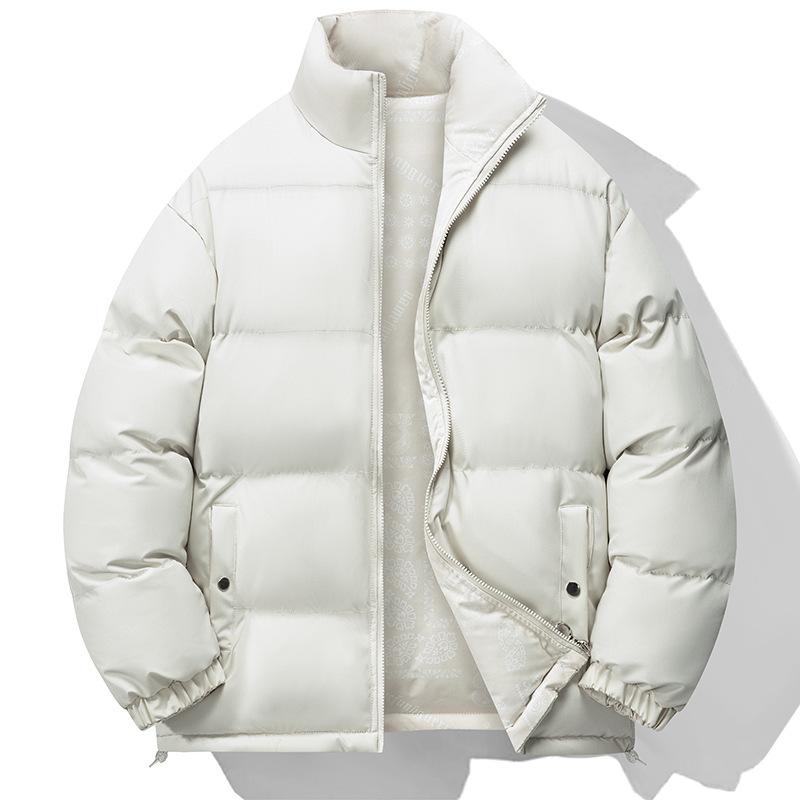 

Couple s stand-up collar warm cotton-padded clothes Double-wear coats Student cotton-padded clothes Cold-proof warm cotton-padded clothes S білий