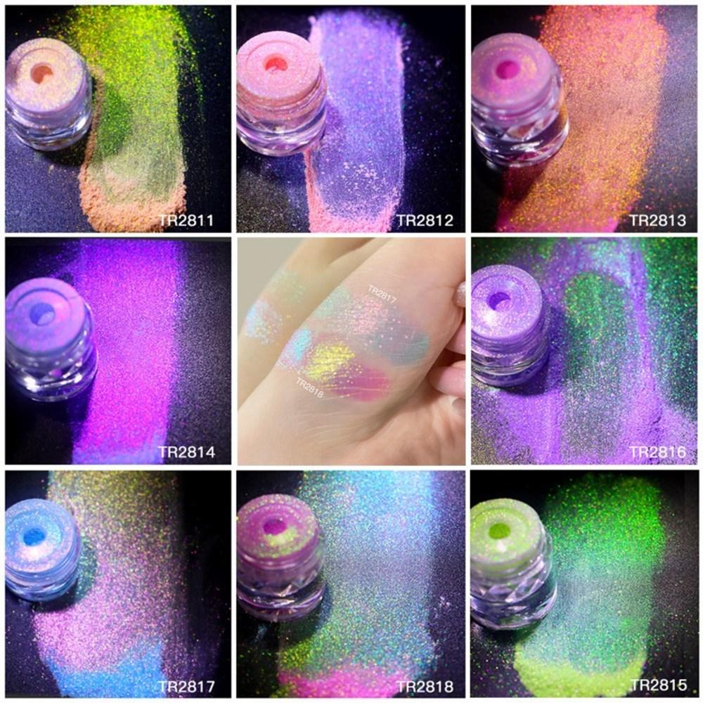 Duochrome Chameleon Eyeshadow Multidimensional Eye Look Long-lasting Holographic Glitter Multichrome 0.2g, 1 Piece