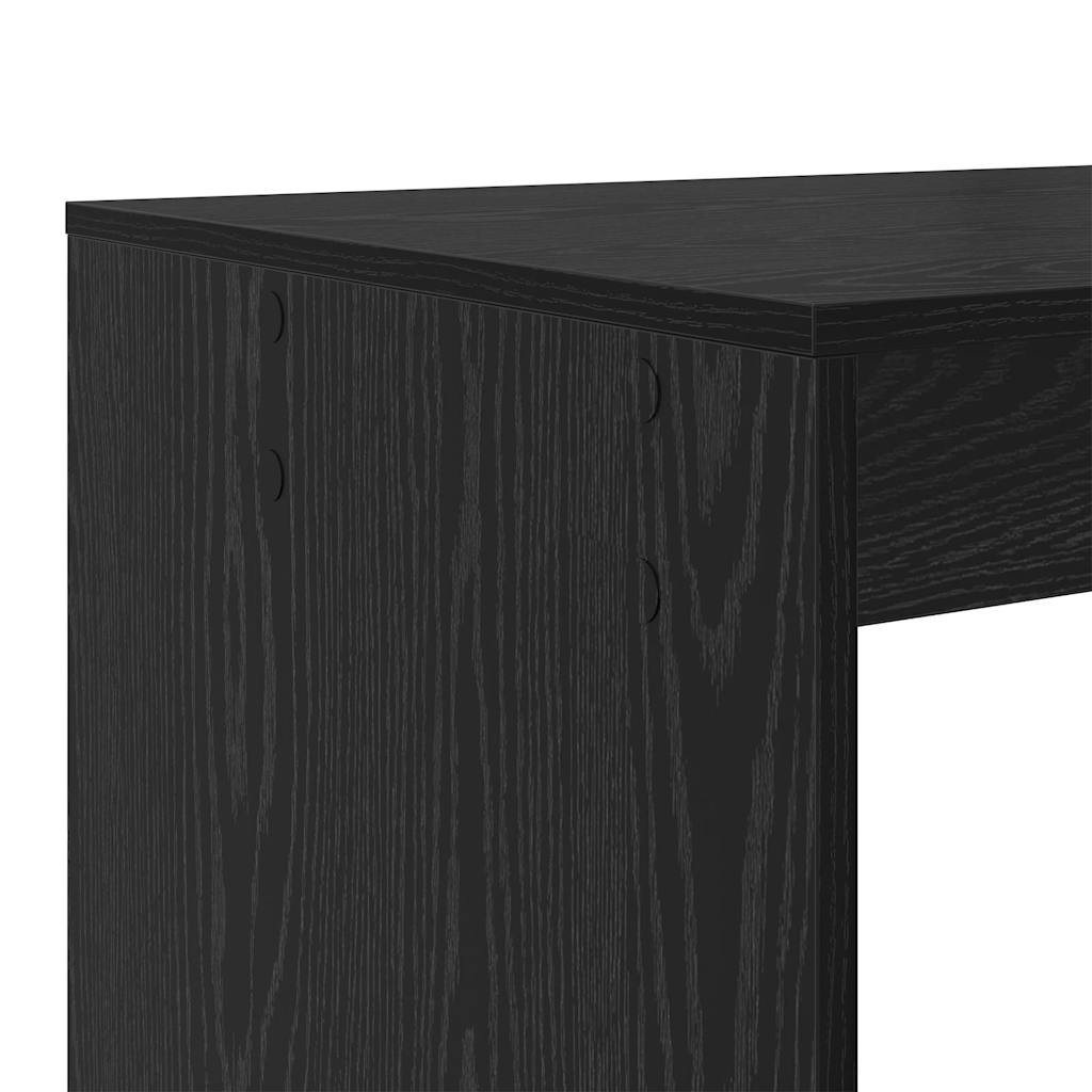 Desk with Shelf Black Oak Effect 108 x 55 x 103.5 cm