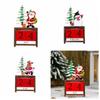 Wooden Santa Calendar Ornaments Santa Claus Christmas Gift Ornaments Xmas Decor