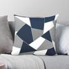 Navy Blue Gray White Mint Glam Square Pillowcase Polyester Linen Velvet Pattern Decor Throw Pillow Case Home Cushion Cover 45x45