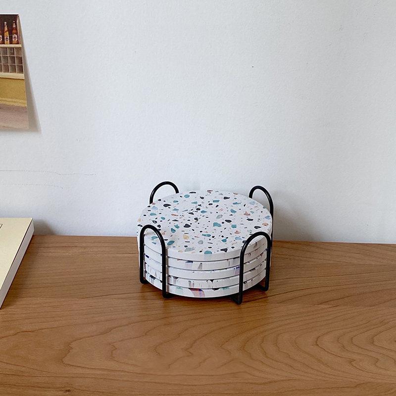 Coaster Holder Mat Storage Rack Table Mat Holder Tea Coffee Mug Placemat Storage Organizer Table Kitchen Accessories