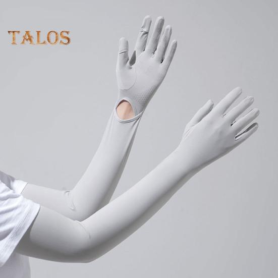 Женские длинные перчатки с защитой от ультрафиолета, перчатки с закрытыми пальцами, охлаждающие перчатки для рук, летние перчатки для вождения, занятий спортом на открытом воздухе, велоспорта