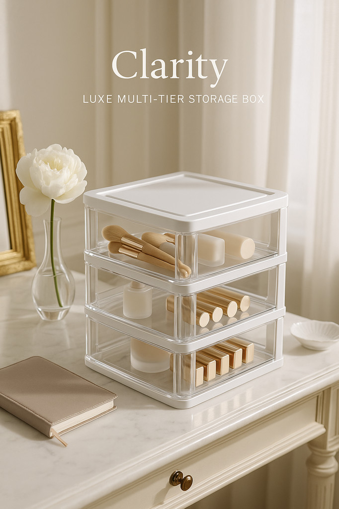 Make-up-Aufbewahrungsbox, transparent, Schlafzimmerzubehör mit Griff, Schubladentyp, Aufbewahrungsbox für Kleinigkeiten, Behälter, langlebige Aufbewahrung von Gegenständen