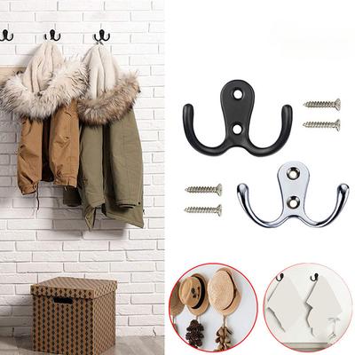 Double Hanging Hooks Wall/Door Mounted Hanger /Screws Antique Bronze Coat/Key/Bag/Towel/Hat/Mask Holder Hanging Hooks