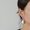 Damen-Ohrringe, weiße Barock-Muschel-Imitat-Perlen-Anhänger, Boho-Stil, Hochzeitsschmuck, modisches Geschenk
