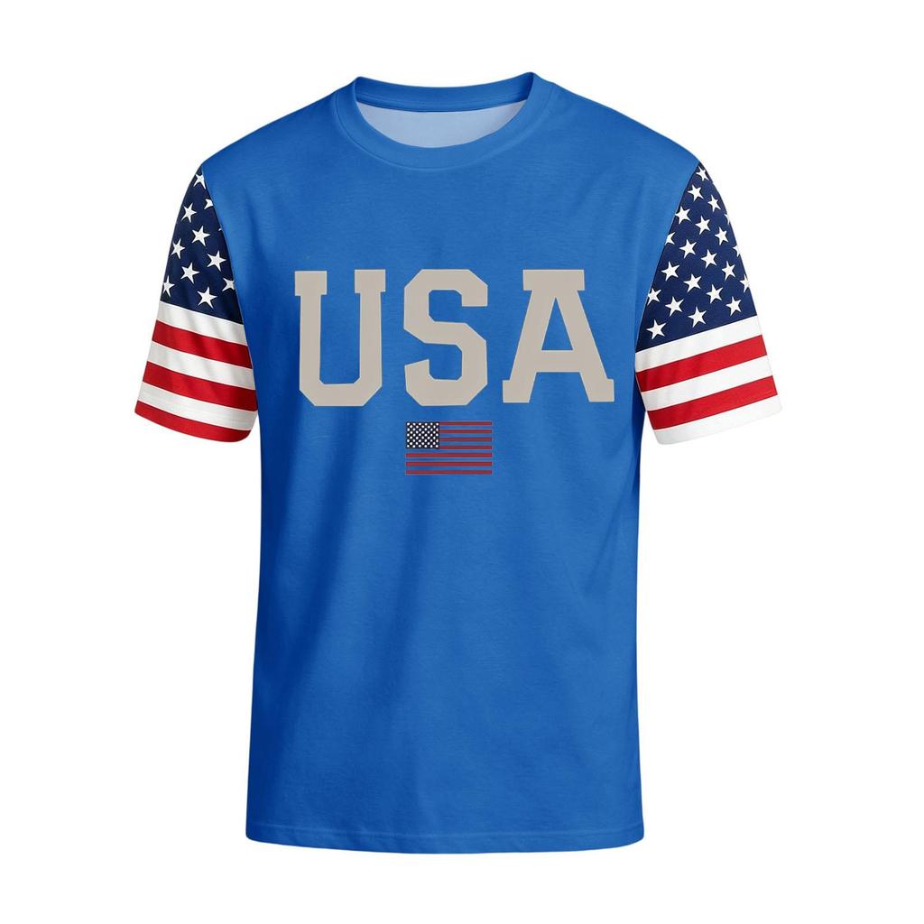 Camiseta casual para hombre con cuello redondo, ligera, transpirable y de manga corta