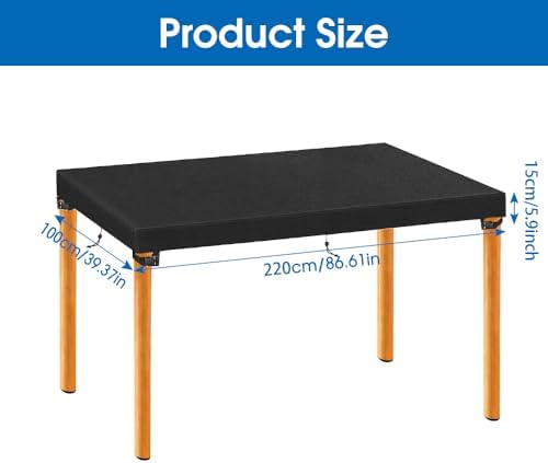 Udbrud Garden Table Cover 220x100x15cm 420D Oxford Waterproof Windproof Outdoor Furniture Cover