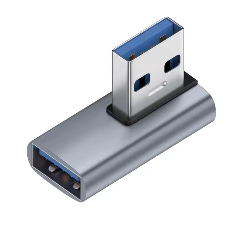 USB 3.0 Samec na Samici Pravoúhlý Prodlužovací Adaptér 90 Stupňový USB Konektor Nahoru Loketní Adaptér 10Gbps Pro Notebook PC Převodník