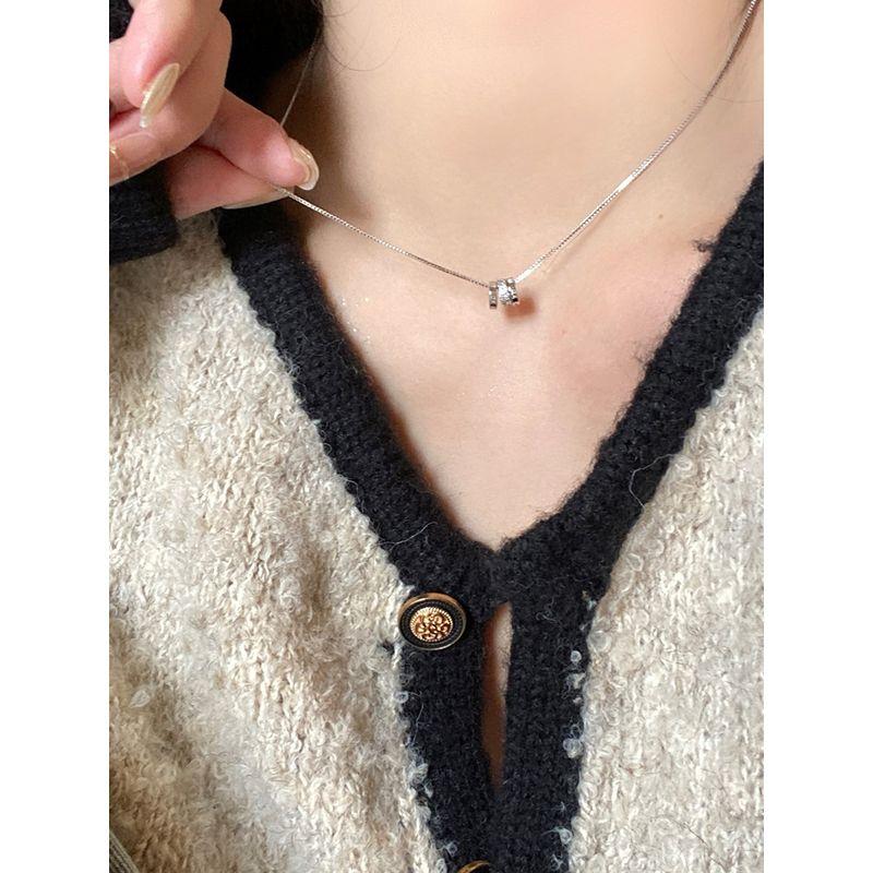 Women's Zircon Pendant Niche Style Jewelry Silver Necklace