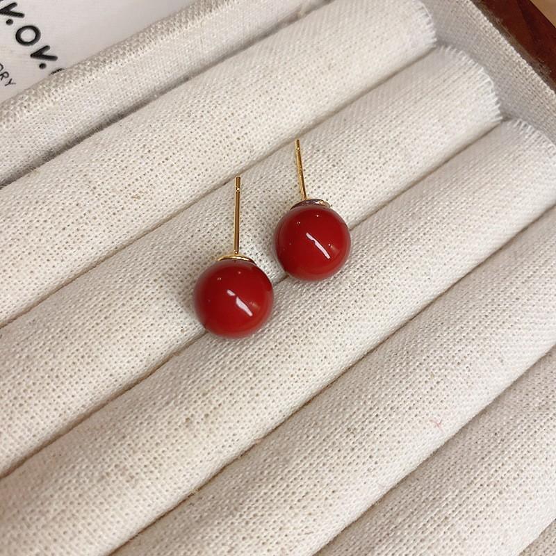 Simple Versatile Pearl Earrings Fashion Personality Stud Earrings Temperament Earrings Women