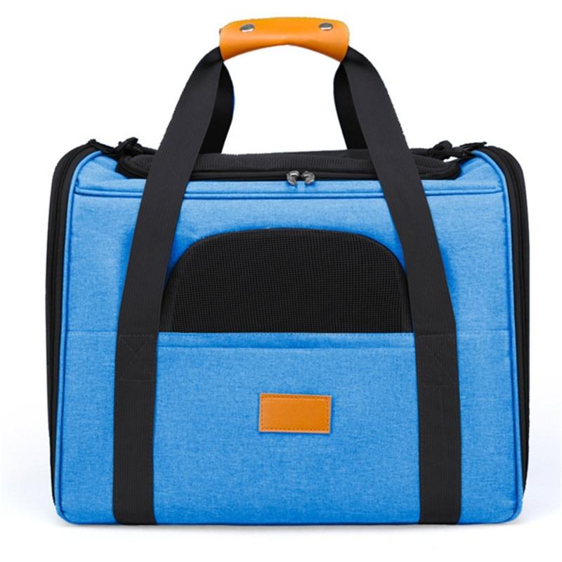 Small Pet Carriers Bag with Ventilated Mesh Window Side Storage Pocket for Commuting and Short Trip Easy to Carry