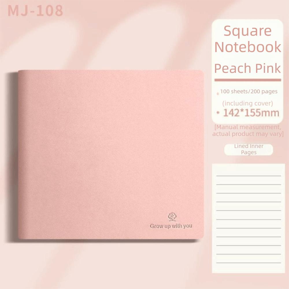 PU Soft Cover Square Notebook Candy Colors Notepad Book Thick Notebook Office Students Supplies