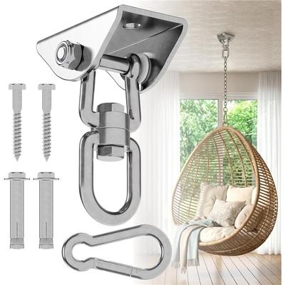 Hammock Hanging Kit, 1000 Lb Capacity Heavy Duty 360° Rotate Swing Ultra Durable Hooks for Swing, Chair, Multiple Indoor Outdoor Gym