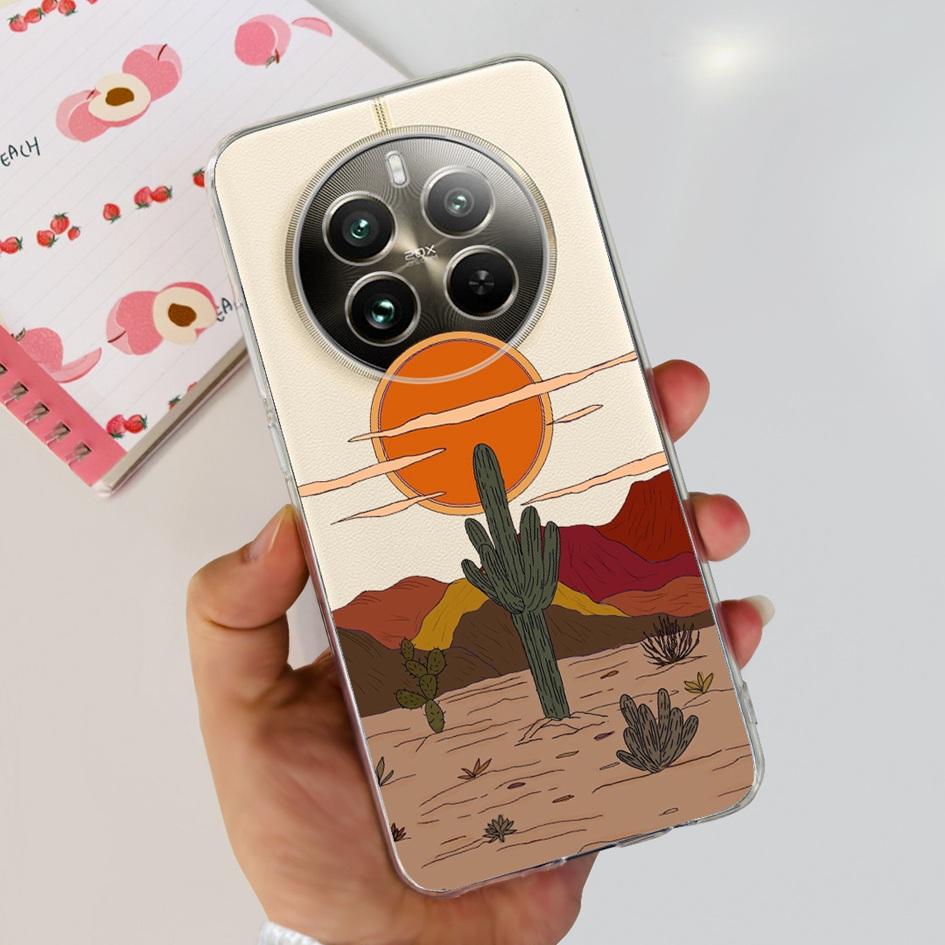 For Realme 12 Pro Plus Case Popular Flower Astronaut Soft Clear Silicone Phone Cover on Realme 12 Pro 5G 2024 Funda RMX3842 Case