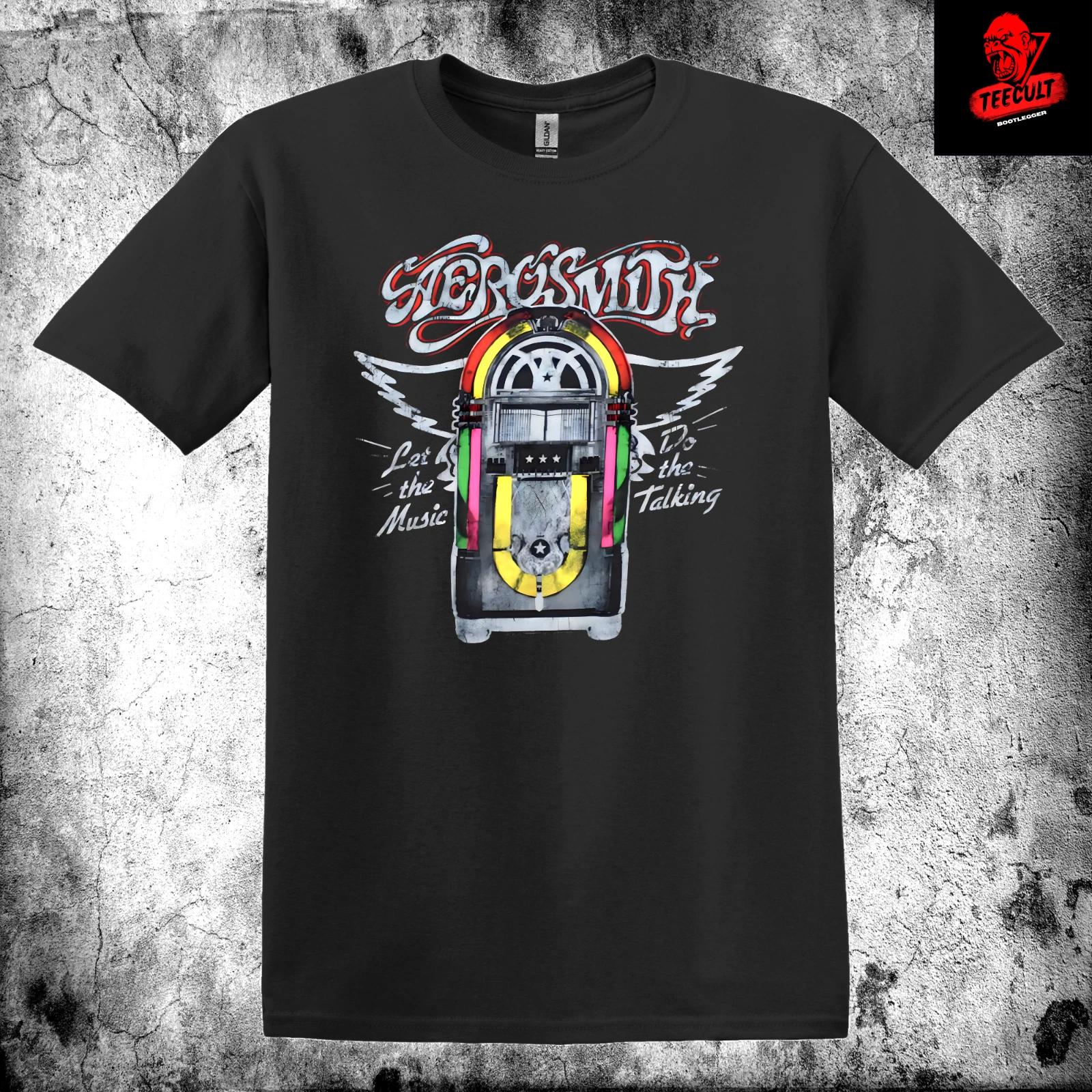 Men s and Women s T-shirts Aerosmith Classic Rock Band Music Tee Unisex Heavy Cotton S