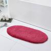 Oval Bath Mat Thick Super Absorbent Plush Area Rug Shaggy Carpet Anti-Slip Backing Machine Washable Soft Bathroom Floor Mat