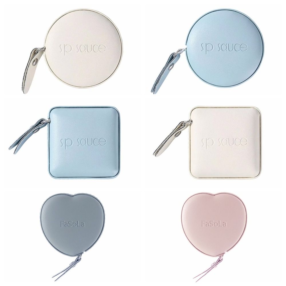 NEW PU Square Tape Measure Body Measuring Tools Mini Push Button Measuring Tape Multifunctional Retractable Tape