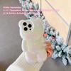 13D Electroplated Bear TPU Phone Case for iPhone 16 15 14 13 12 11 Promax Plus Cute Oil Print Shockproof Bumper Protection Cover