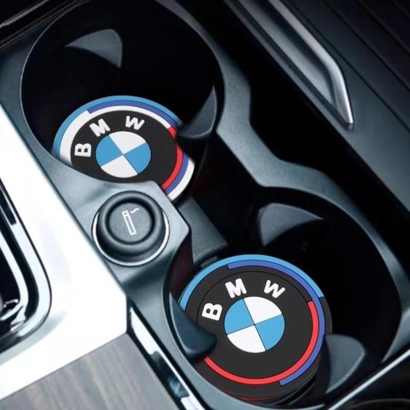 2Pcs Car Coasters Silicone Non-Slip Water Cup Mat Drink Pads Sticker For BMW G30 G32 G01 G02 G05 G06 G07 G26 G23 G22 F40 F20 G08