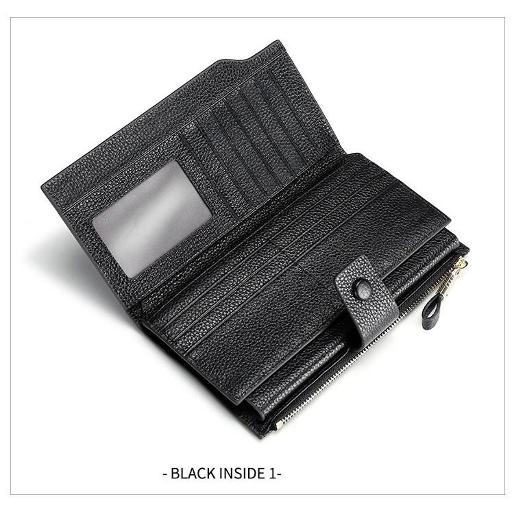 Жіночі слоти для кількох карток Сумка-клатч великої місткості Тримач ідентифікатора кредитної картки RFID Довгі гаманці з натуральної шкіри для жіночої сумки для мобільного телефону Гаманець