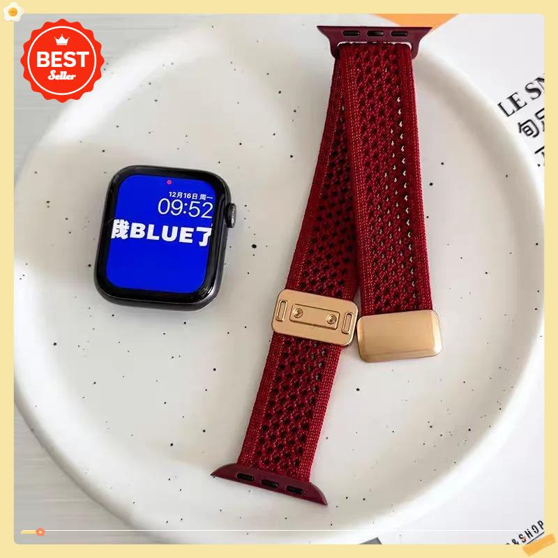 Magnetic Strap For Apple Watch Ultra 3 2 Bands 49mm 44mm 40mm 41mm 45mm 42mm 46mm Nylon Bracelet IWatch 11 10 9 8 7 6 5 4 SE 3