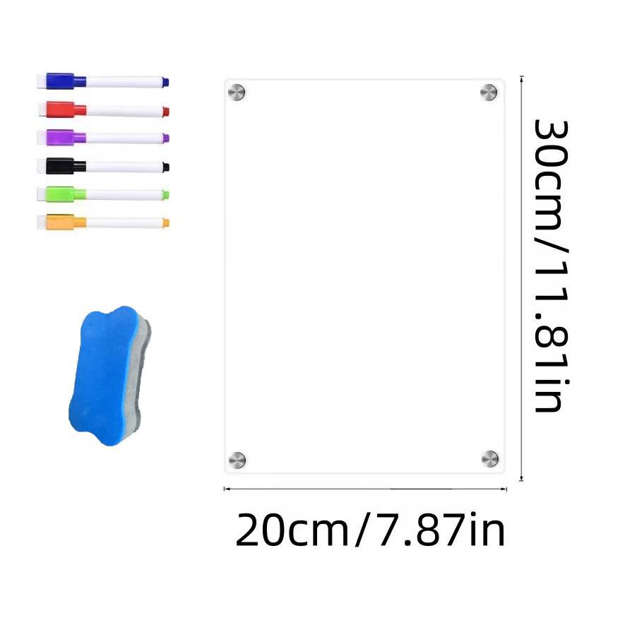 2mm Magnetic Acrylic Dry-Erase Board: Weekly Planner & Daily Calendar Refrigerator Magnet