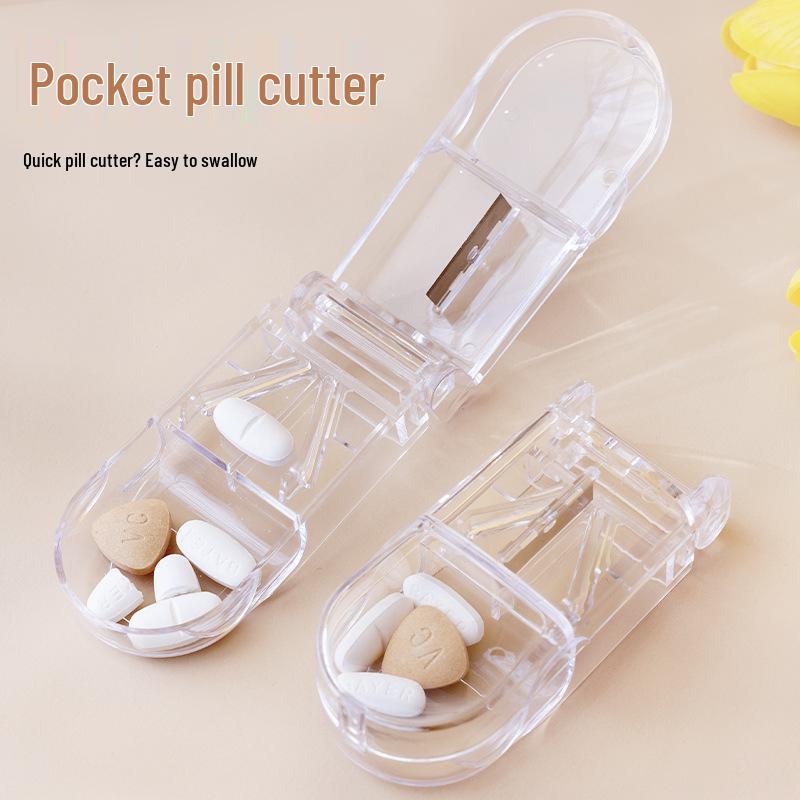 Compact Seven-Compartment Weekly Pill Organizer - Portable Travel Medicine Dispenser