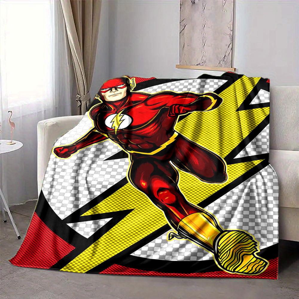 1ks Flash superhrdinská deka Lehká flanelová přehoz na pohovku, postel, cestování, obývací pokoj, kancelář, gauč, křeslo a postel