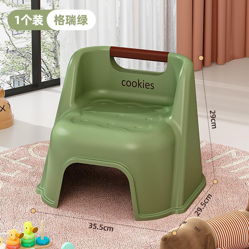 Thick Plastic Children's Cookie Stool, Home Shoe Bench, Non-Slip Bathroom Stool, Cartoon Low Stool for Kids' Room or Bathroom