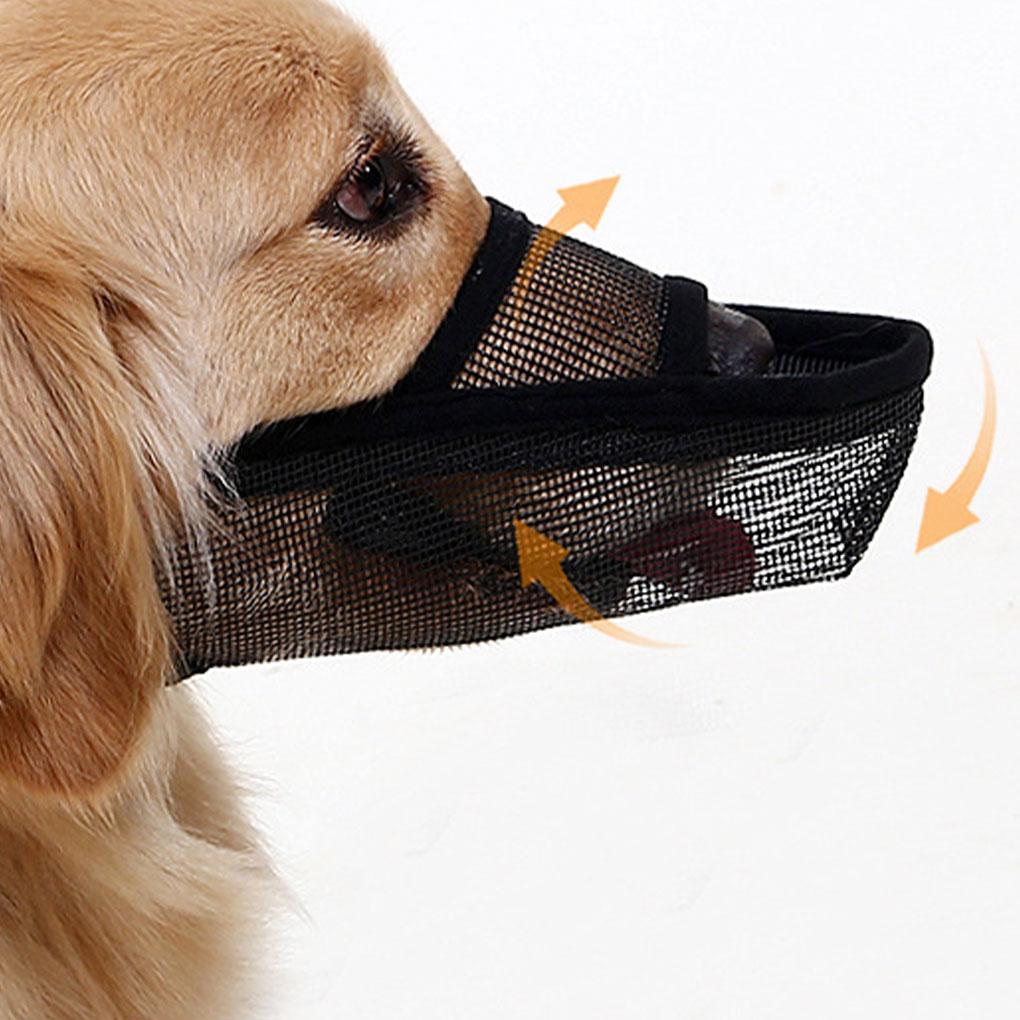 Anti Bite Mesh Dog Mouthpiece Mask For Dogs Going Out And Taking Bath Anti Stripping Dog Mask