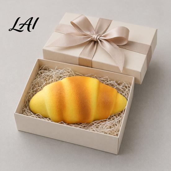 Croissant Stress Relief Toy Squeeze Toy Simulated Bread Sensory Fidget Home Office Worker Relaxation Desk Portable