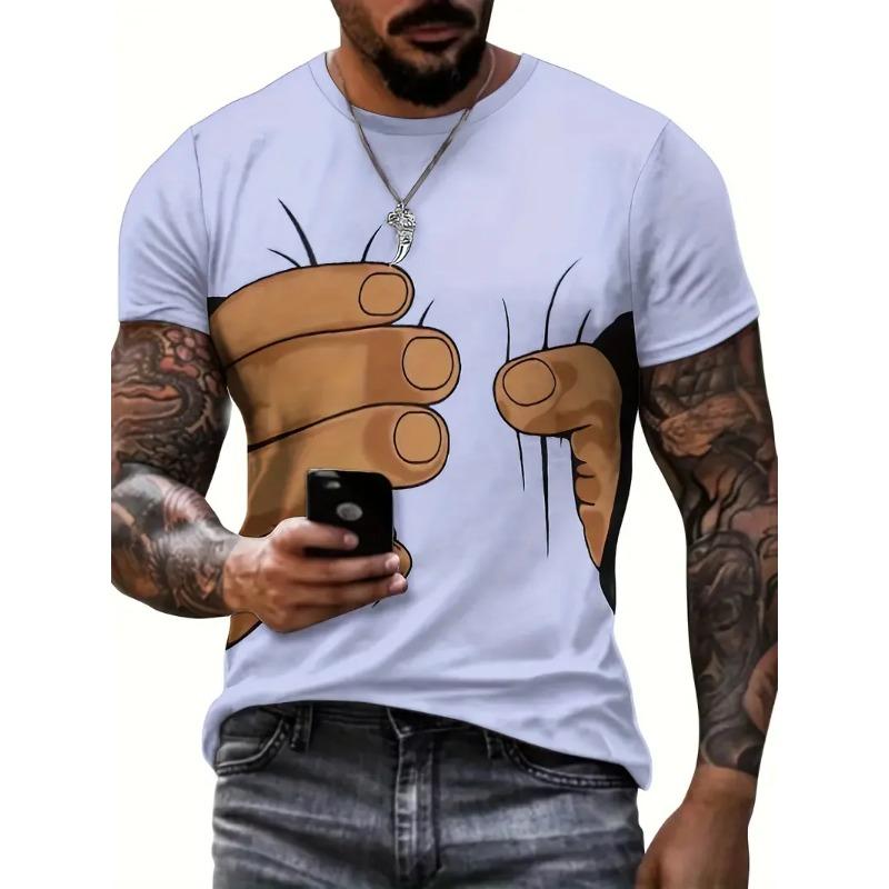 Visual Illusion 3D Print T Shirt Mens Designer Clothes Summer Women Casual Street Short Sleeve Tops Funny Oversized Kids Tees
