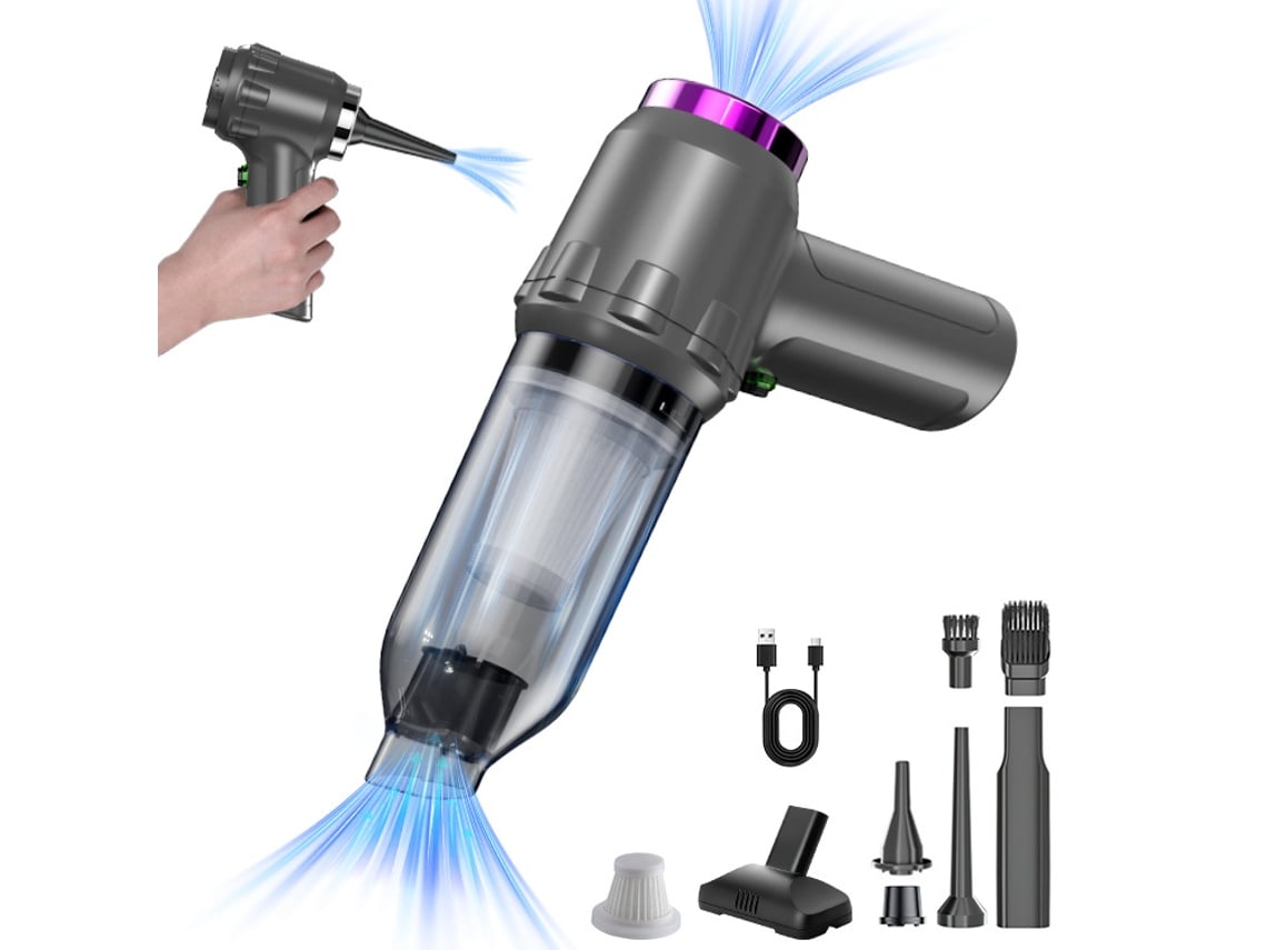 Portable Car Vacuum, 16000Pa Brushless Motor, Cordless Handheld Cleaner -Purple