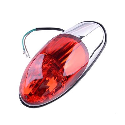 DC12V Motorrad Rückbremsrücklicht Rote Linse Für Honda Yamaha Suzuki Kawasaki