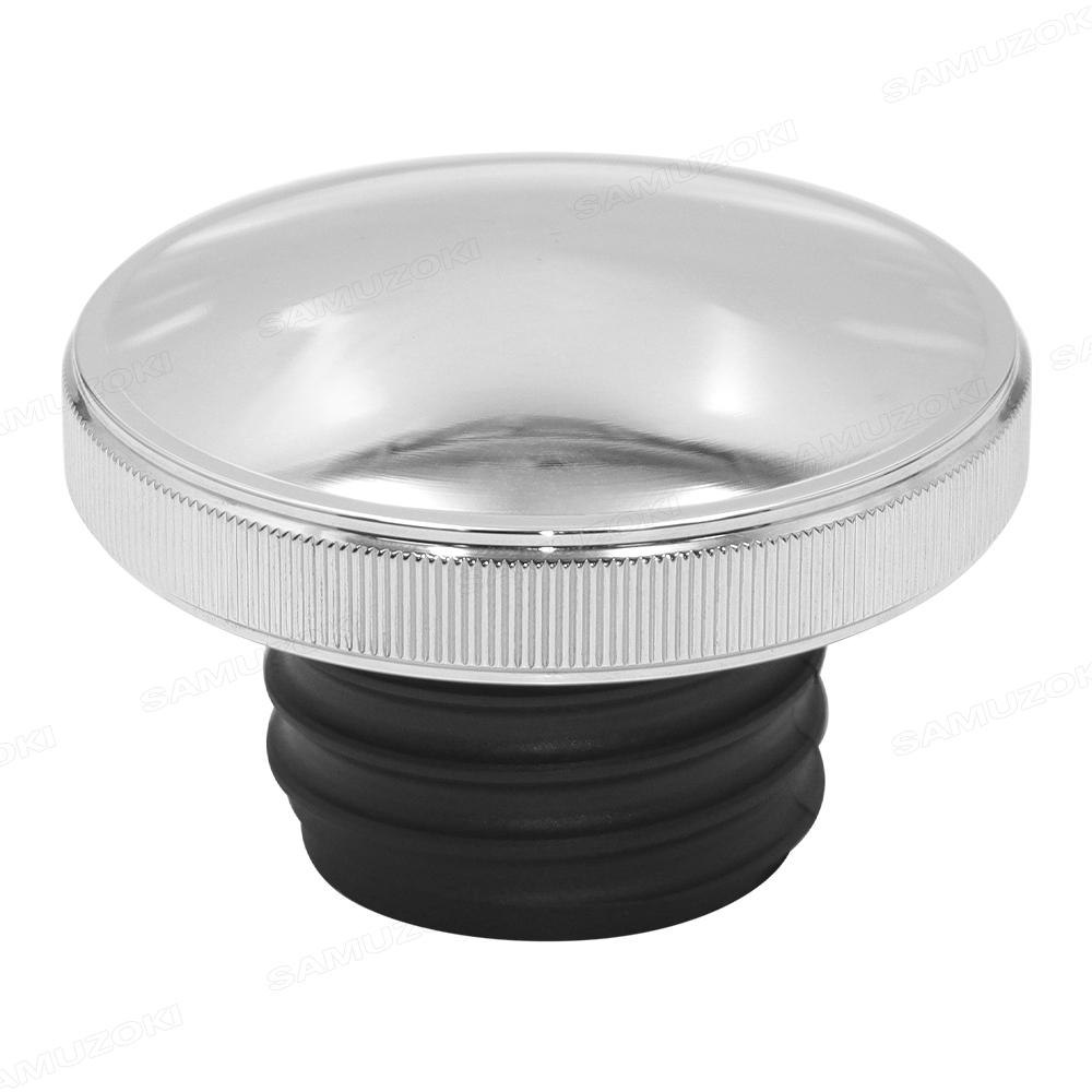 Chrome Vented Gas Cap Fuel Tank Smooth For Harley Sportster 883 XL Dyna Softail 96-23
