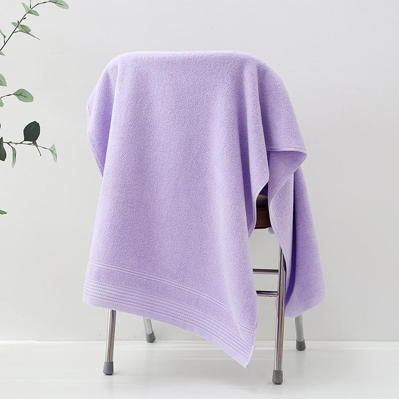 

Хлопковое утолщенное взрослое большое банное полотенце, простое цветное сломанное банное полотенце Shangchao wine домашнее банное полотенце 70*140 фиолетовый