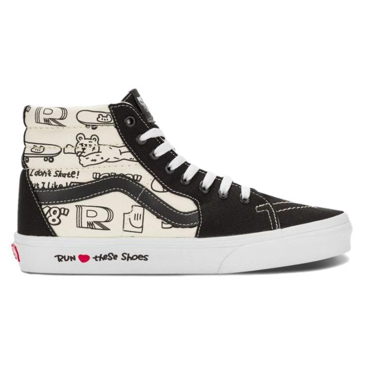 Vans Run X  Sk8 Comfortable Fashion Durable Lightweight High-Top Skate Shoes Unisex Sneakers Black VN0005U9BPR