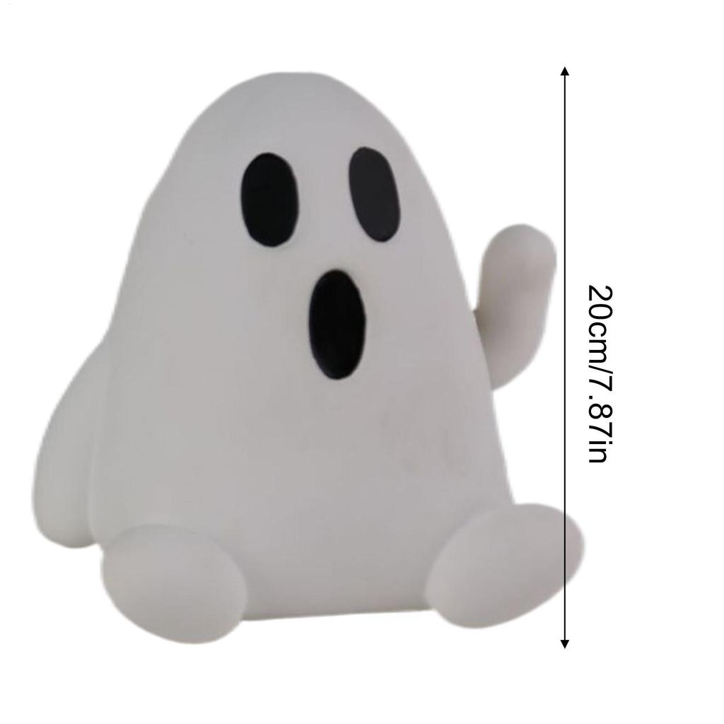 Halloween Statue Indoor Cute Spooky Ghost Figurine With Waving Hands Seasonal Holiday Spooky Desk Ornament For Home Bookshelf