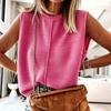 2026 Womens Slim Fit Knit Sweater Casual Solid Color Basic Top Teens