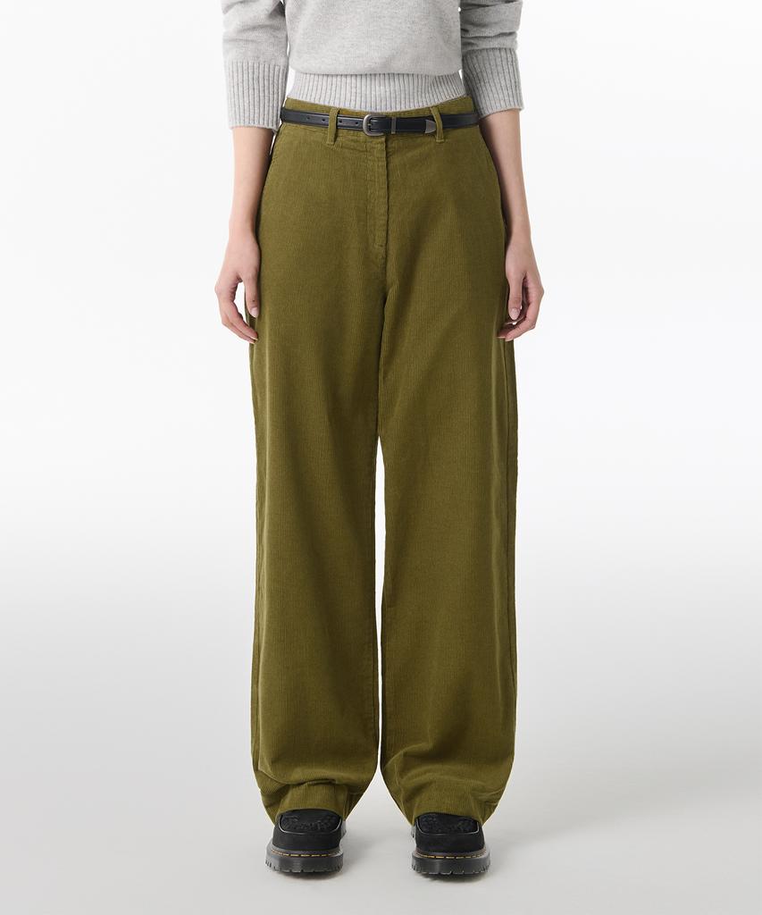 MUSINSA STANDARD WOMAN Women'S Wide Corduroy Pants [Olive]