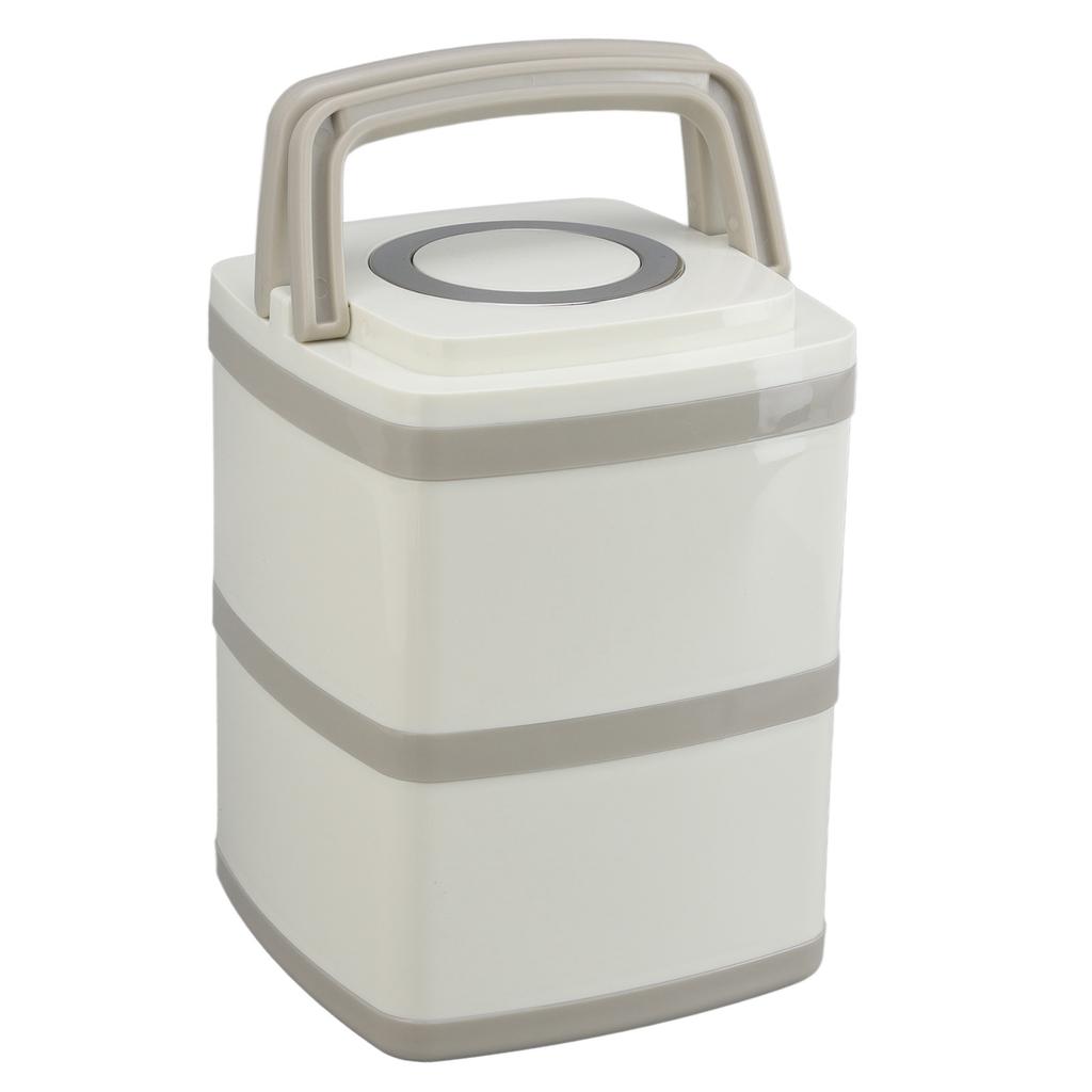 Tragbare Lunchbox Auslaufsicher Großes Fassungsvermögen 304 Edelstahl Vakuumisolierung Bento Lunchbox Doppelschichtig 1,8L