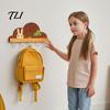 Entryway Organizer Shelf Solid Wood Key Holder with 5 Hooks, Decorative Wall Mounted Coat Rack Rack, Space Saving for Kitchen And Office Modern