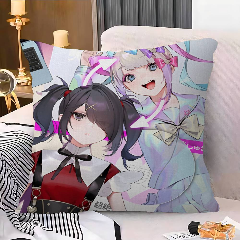 Needy Girl Overdose Spiel Kissenbezug Auto Wurfkissenbezug für Sofa Auto Weihnachtsgeschenk 40x40cm 45x45cm