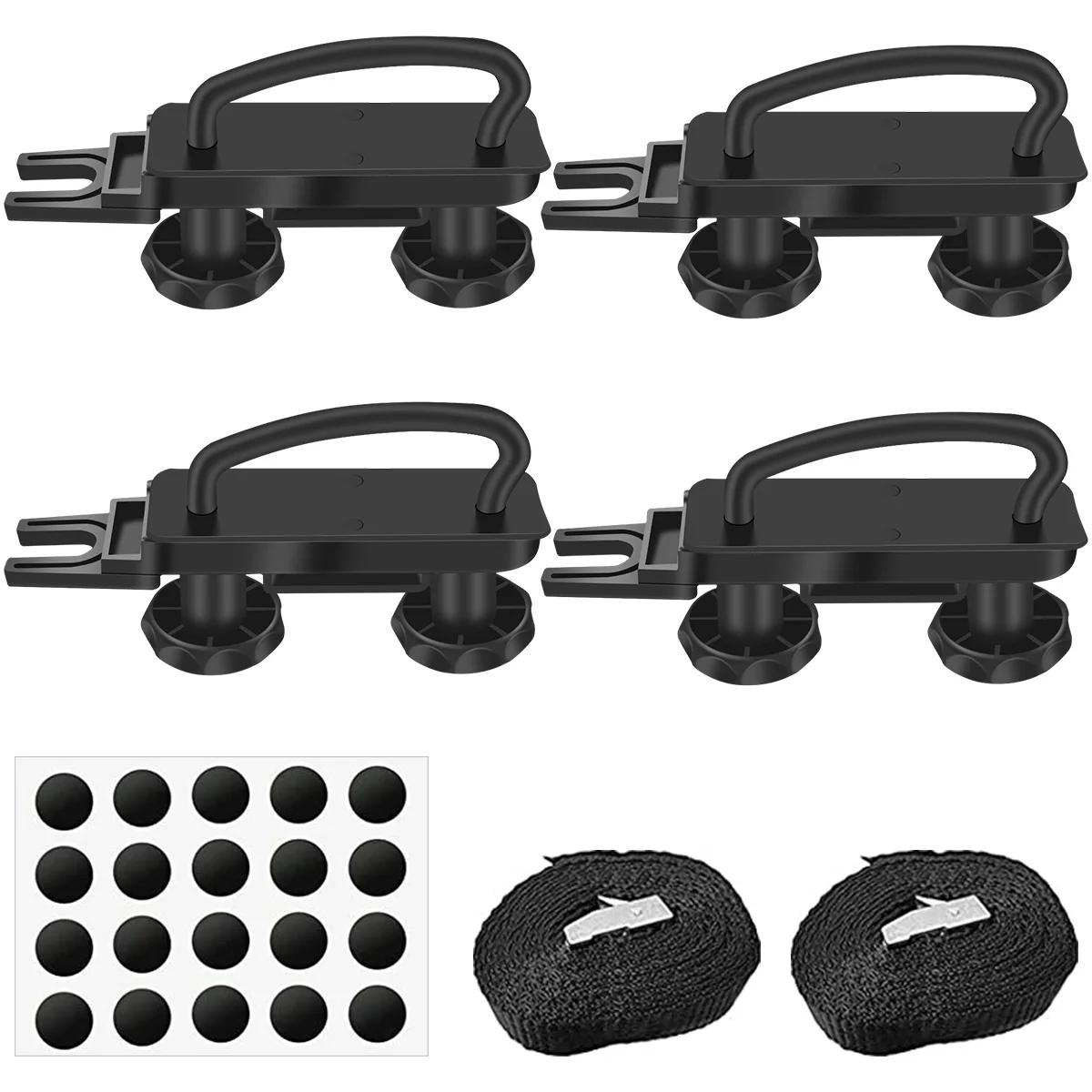 Roof Box Mounting Fitting Kit Heavy Duty Roof Box U-Bolt Clamp Kit Universal Durable Roof Rack Bracket Kit Car Mounting