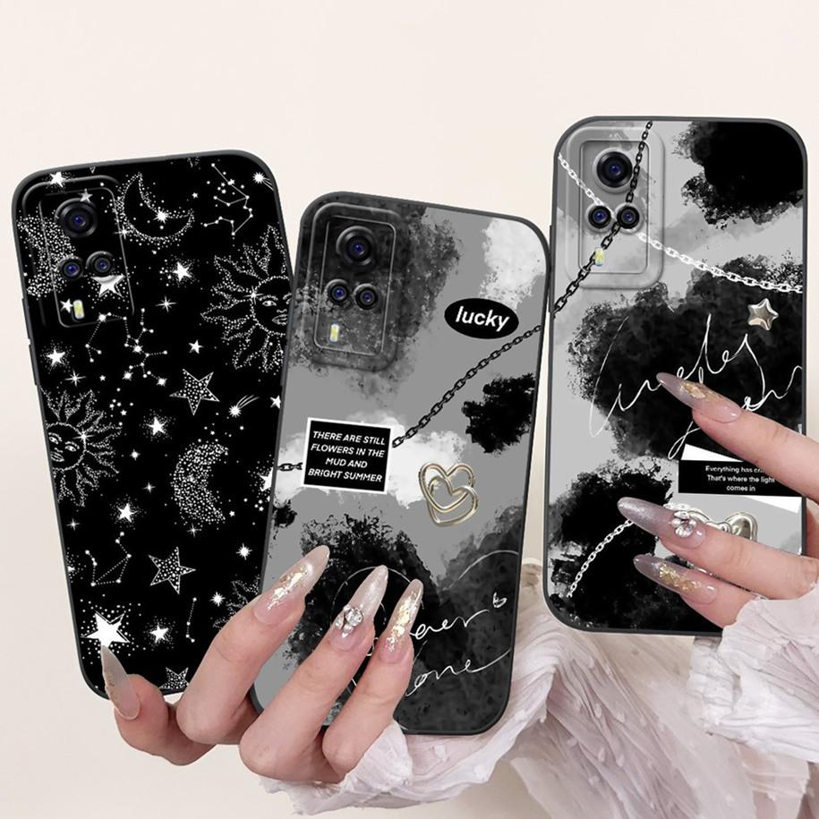 For Vivo Y51 2021 Case V2030 Cover Cute Fashion Space Cartoon Soft Silicone Matte Funda For Vivo Y31 2021 Y51A Y51s Y53s 4G Capa